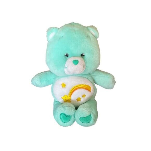 Care Bears Wish Bear Shooting Star Hearts Mint Green Hard Eyes - Picture 1 of 5